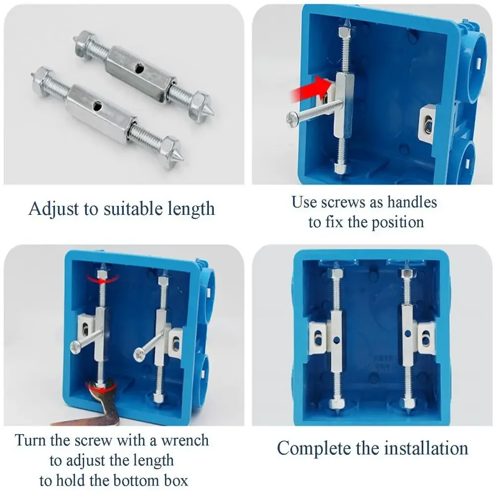 10pcs Switch Box Maintenance Device Universal 86 Switch Concealed Box Bottom Box Damage Repairer Junction Box Remedy Spacer