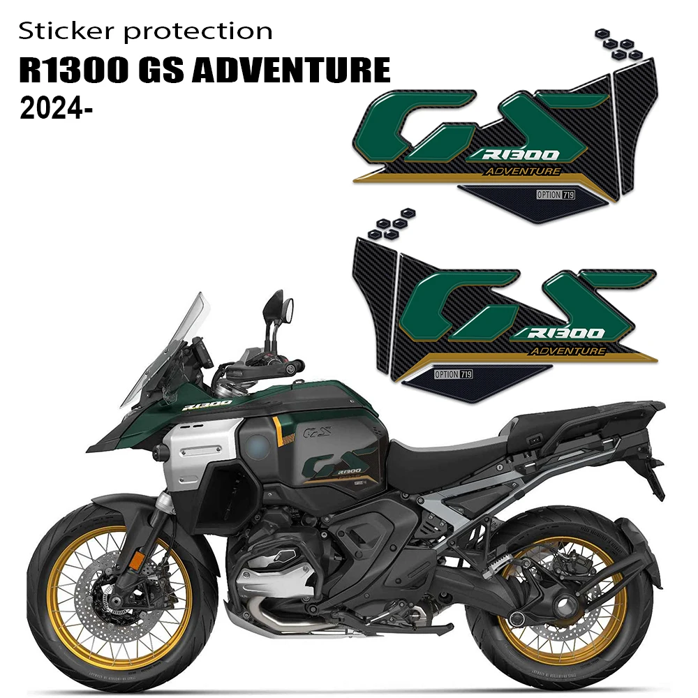 

Motorcycle Accessories 3D Epoxy Resin Tank Pad Protection Sticker For BMW R 1300 GS Adventure R1300GS ADV 2024 2025