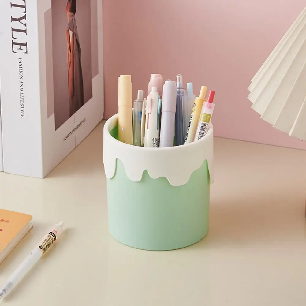 Interesting Snail Pen Holder Student Plastic Pencil Storage Box Makeup Brush Tabletop Storage Stationery Organizer Home Office