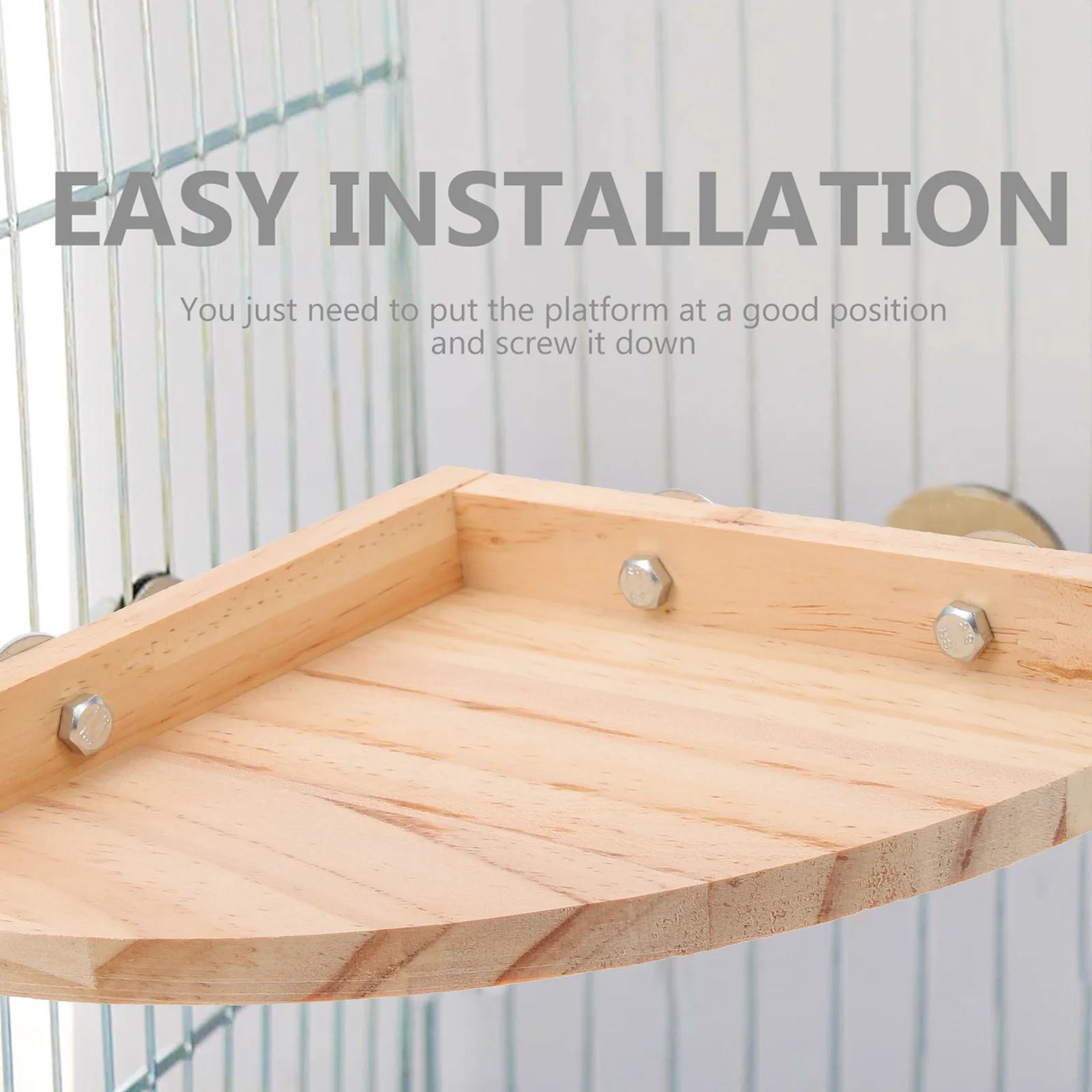 

Birds Perch Platform Wood Large Parrot Roost for Canaries Cockatoos Black Cockatoos Easy Install Cage Supply Standing Wood Perch