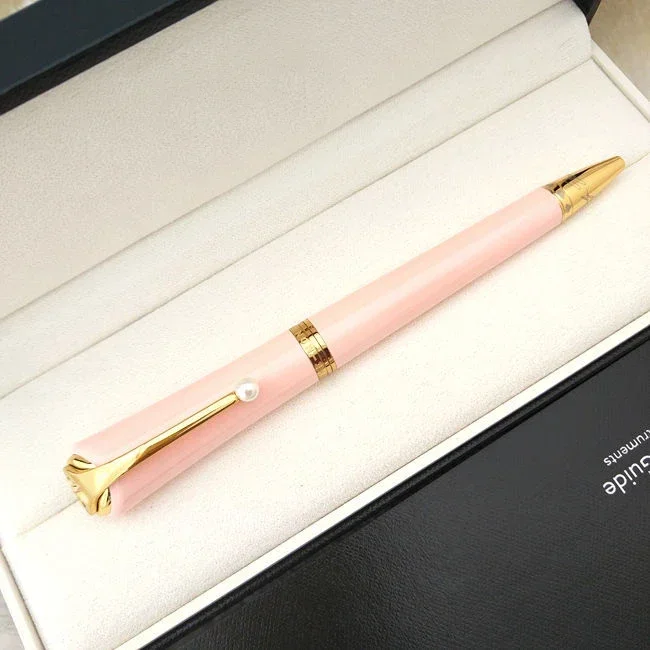 2025 جديد MB القلم الأحمر الوردي الأسود الذهب اللؤلؤ كليب موسى مارلين مونرو الأسطوانة أقلام قلم مكتبية الكورية