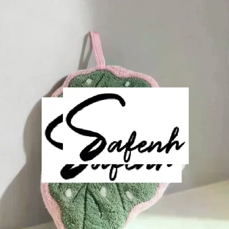 

Leaf Hand Towel Soft Absorbent Kitchen Towel Bathroom Hanging Towels Handkerchief Towels Home Wash Hand Towels