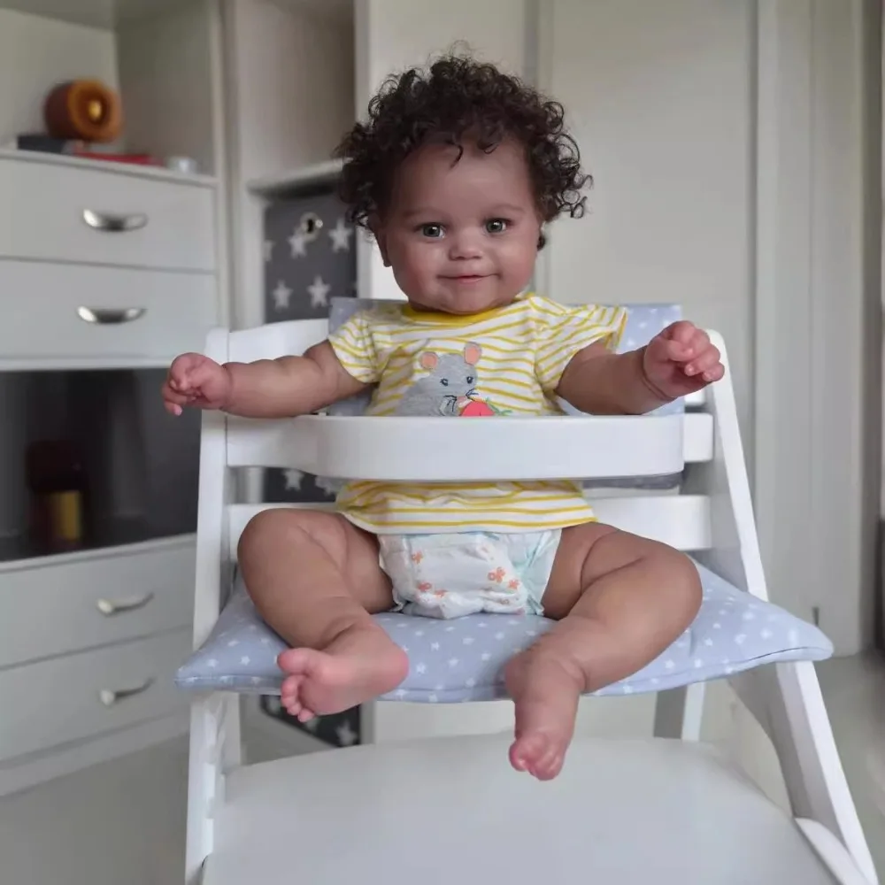 New 49CM Full Vinyl Body Girl Waterproof Reborn Doll Maddie Hand-Detailed Painted Visible Veins Lifelike Doll Christmas Toy Gift