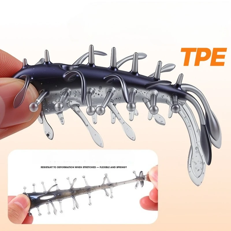 3/1PCS 8.2cm Simulation Hollow Sea Cucumber Soft Fishing Lure 6.3g Floating TPE Bionic Bait Saltwater Freshwater Bass Pike Perch image 5