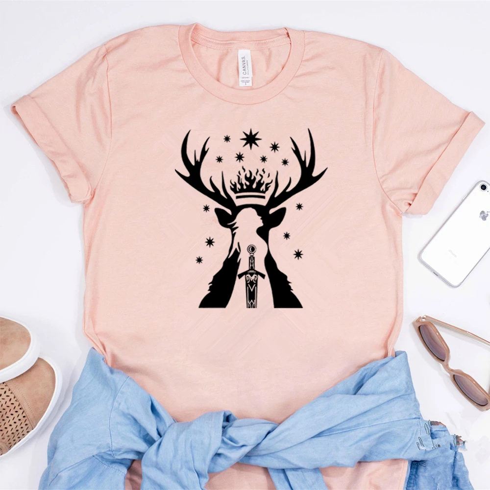 Throne of Glass Shirt Sarah J Maas Series T-shirt Acotar Queen of Terrasen Shirts Bookish Tee Vintage Aesthetic Shirt Casual Top