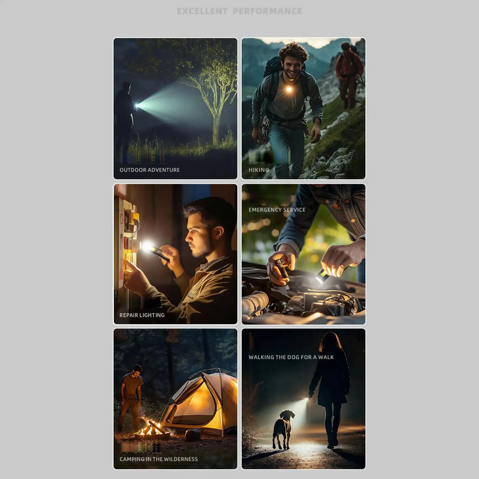 المغناطيس مصباح يدوي 5-وضع USB جيب الشعلة الكهربائية 800mAh LED العمل مصباح يدوي مع كليب لإصلاح السيارات متجر السيارات بالتفصيل