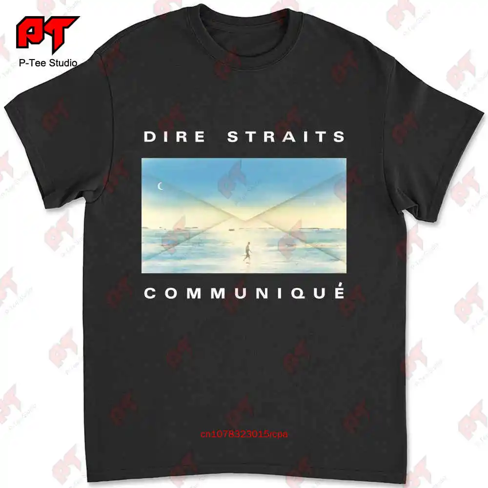 Dire Straits Communique Blue Poster T-shirt 1LLN