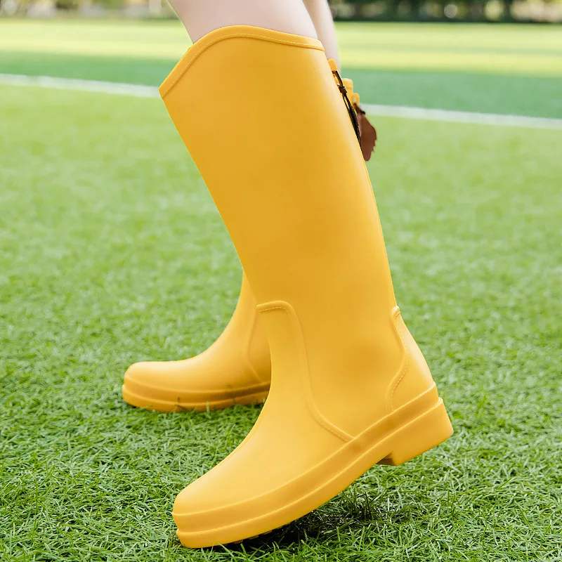 High Rain Boots Women Fashion Waterproof Insulated Rubber Shoes Woman Garden Working Galoshes Thigh High Boots Zapatos Mujer