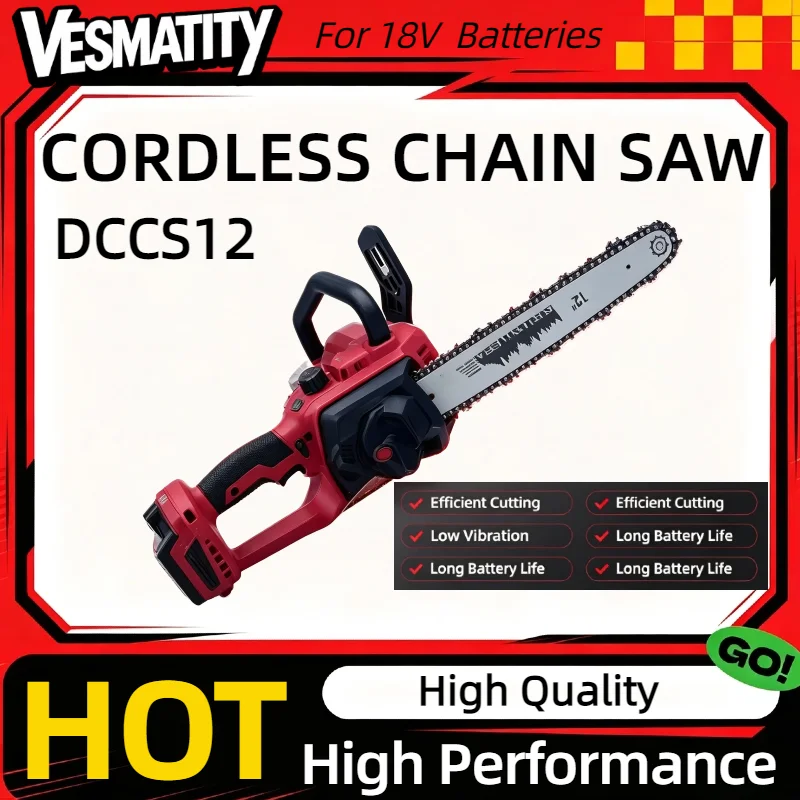 Electric Chainsaw Battery - 12‑Inch Brushless Cordless Chainsaw with Auto