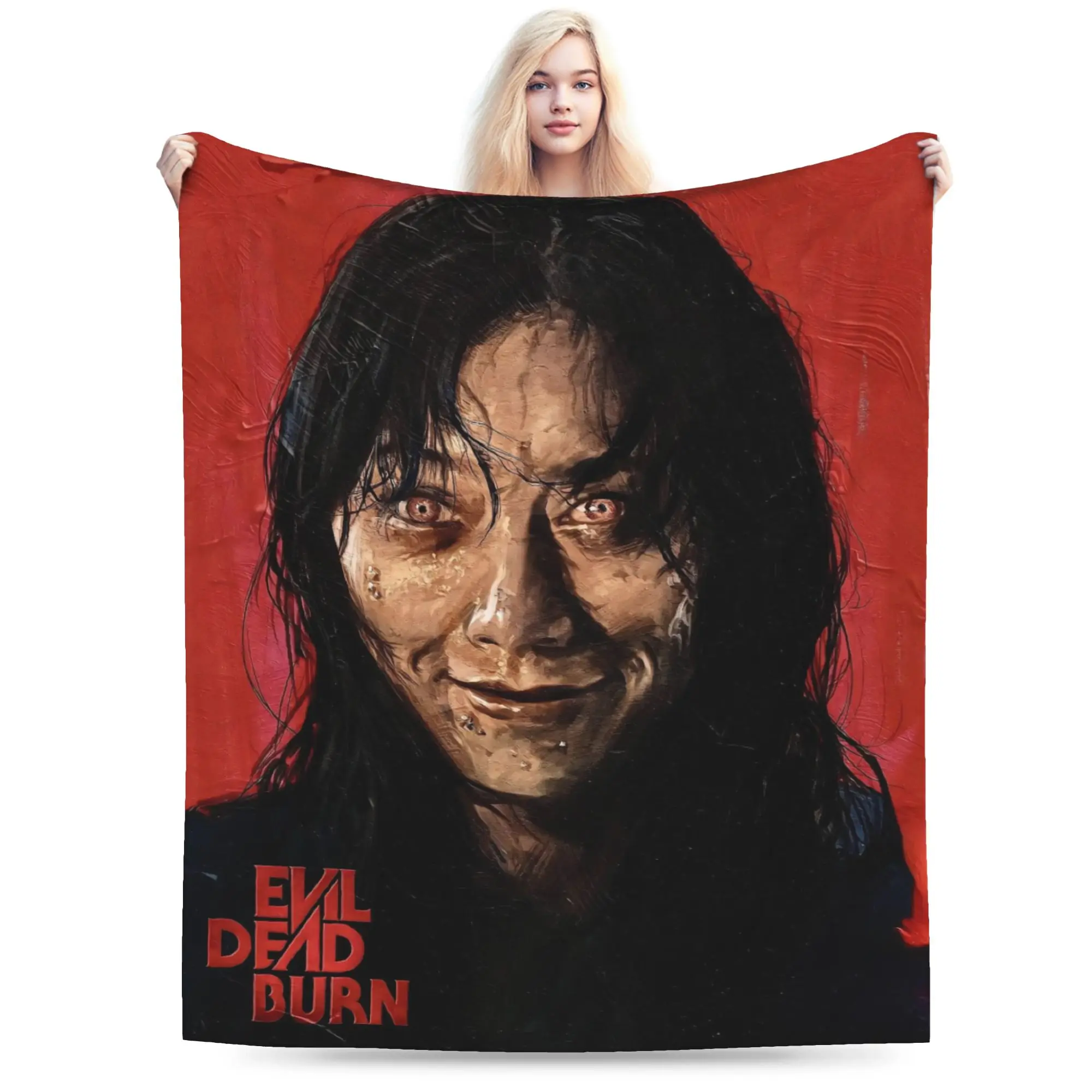 Super Soft Evil Dead Burn Throw Blanket Premium Flannel Fleece Lightweight  Bed Blanket Cozy Fluffy Bedspread All Season Use
