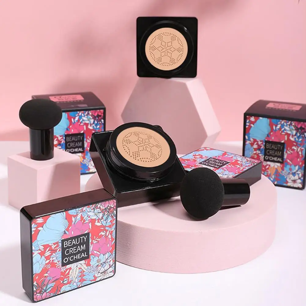 Testa di fungo CC Cream BB Cushion Cream Concealer Foundation Cream Brighten Skin Tone Cream Beauty Make Up Concealer