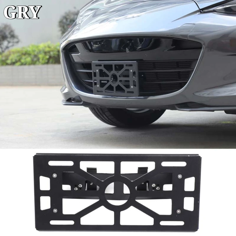 

Car Front Bumper License Plate Bracket Holder For Mazda MX-5 Miata 2016-2026 Aluminum Alloy Black Exterior Car Accessories