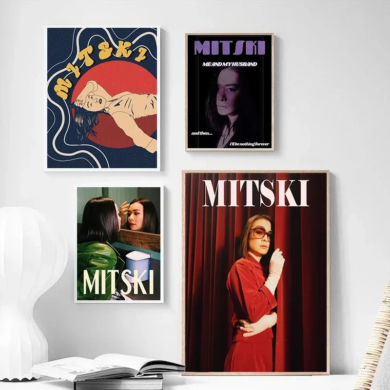 American Pop Singer MITSKI Art Posters Canvas Painting Wall Art Pictures Prints for Living Bedroom Home Decoration Cuadros