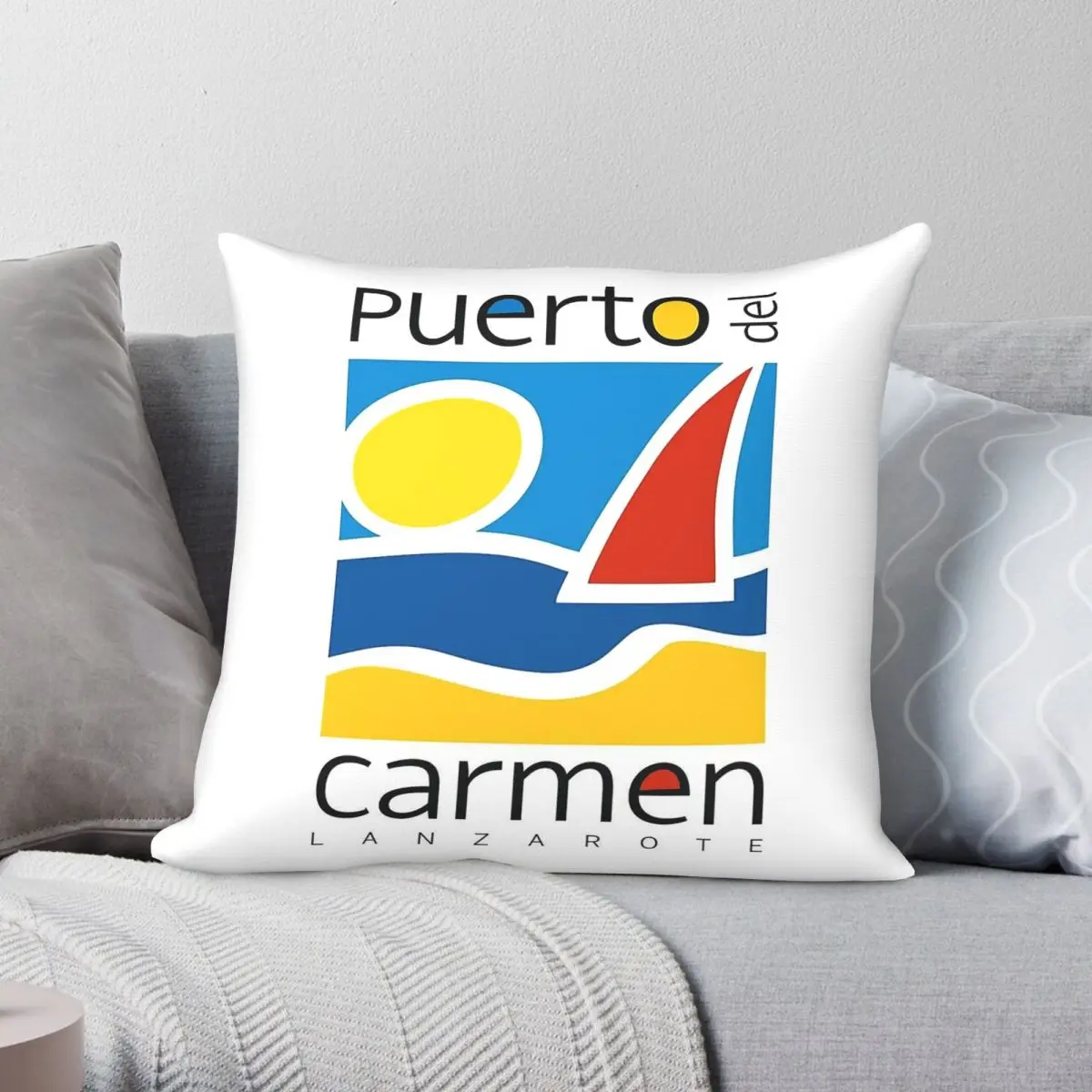 Puerto Del Carmen Lanzarote Pillowcase Polyester Linen Velvet Creative Zip Decor Throw Pillow Case Car Cushion Cover