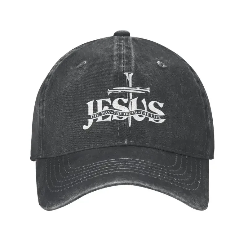 Custom Cotton Jesus The Way The Truth The Life Baseball Cap For Men Women Adjustable Christ Catholic Dad Hat Streetwear