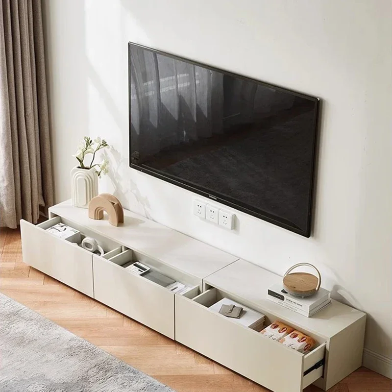 مكبر صوت شمالي حامل تلفزيون مصمم أدراج خزائن بيضاء فاخرة طاولة تلفزيون عالمية ترفيه Muebles Para Tv أثاث منزلي
