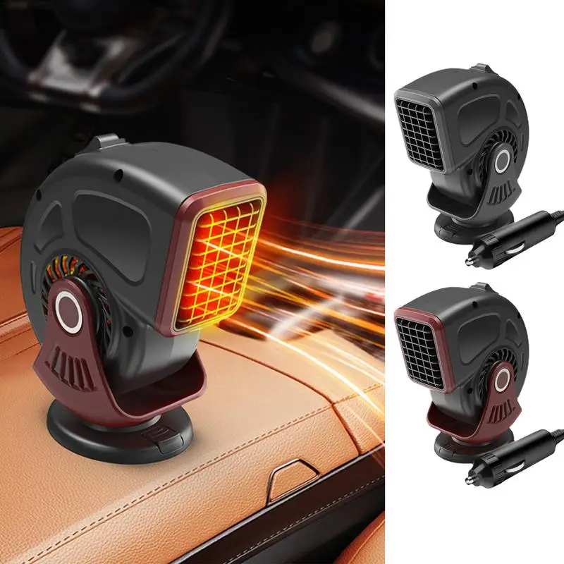 150W Car Heater 12V/24V Portable Car Heaters with Heating and Cooling Modes for Auto Windscreen Fast Heating Fan Defrost Defogge