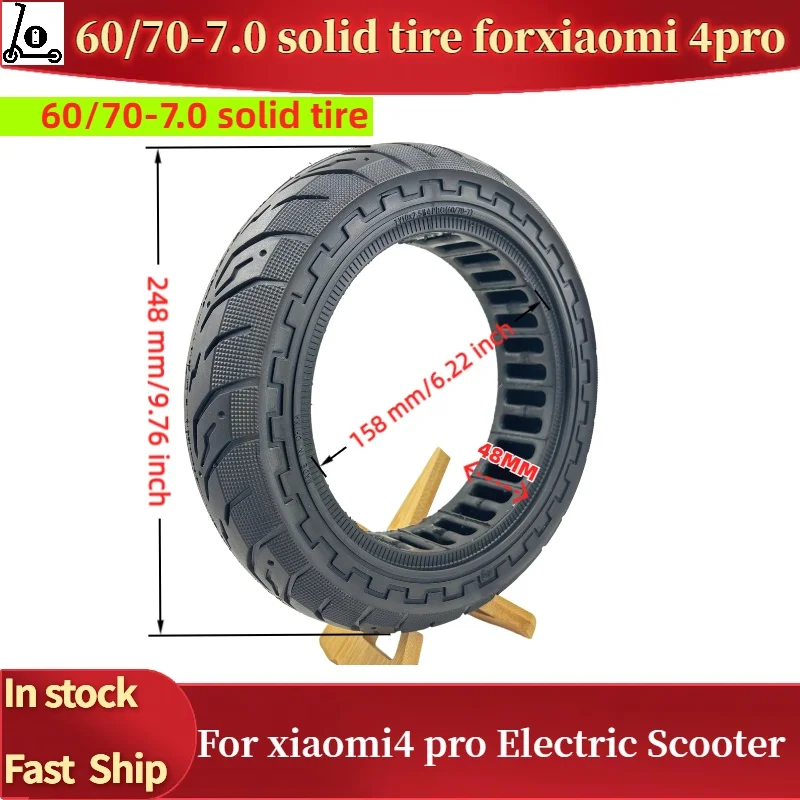 1pc Black Rubber Solid Tyre 10 Inch 60/70-7.0 Solid Tyre For Xiaomi 4 Pro Electric Scooter Kickscooter Accessories