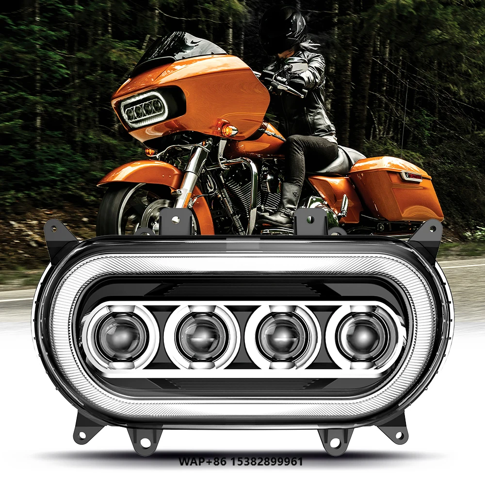 

Moto Accessories 120W LED Motorcycle Headlights Waterproof Front Lights Harley Road Glide Ultra FLTRU 2016-2019 IP67 Certified