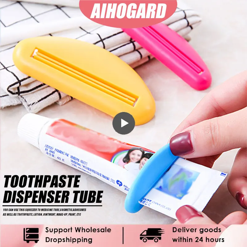 1~20PCS Hands Free Rolling Toothpaste Squeezer Plastic Extruding Clip Oral Care Tooth Paste Holder Cosmetics Press Bathroom Tool