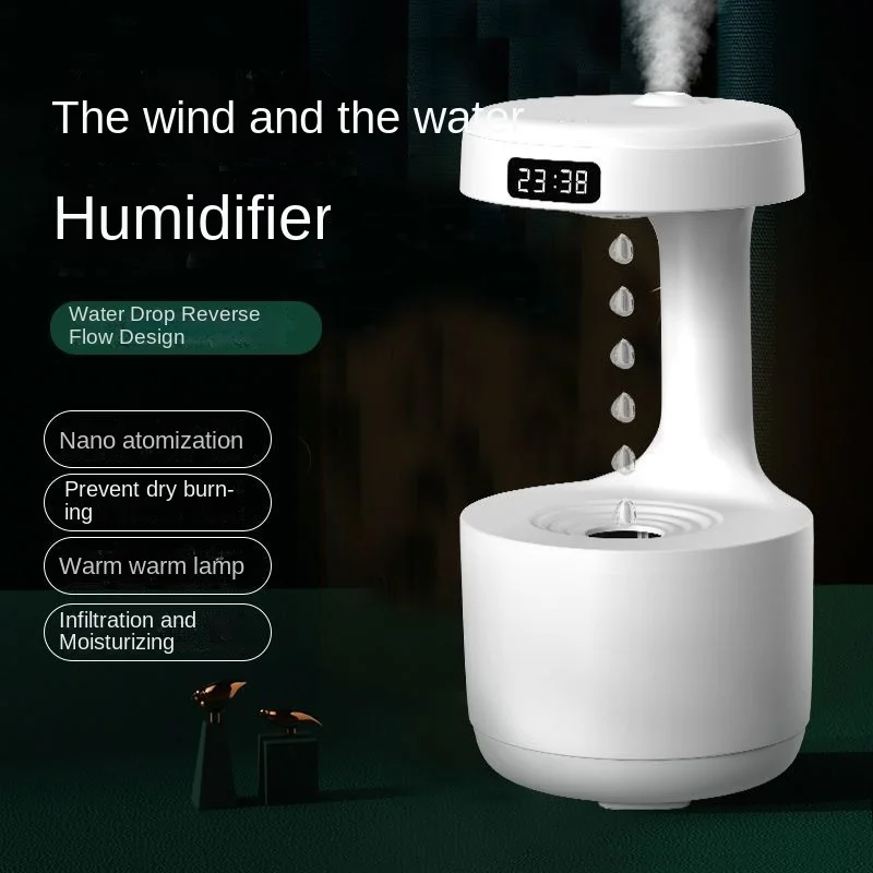 Home Decoration Anti-gravity With Humidification Water Drop Backflow Black Technology Creative Birthday Gift Bedroom Decoration