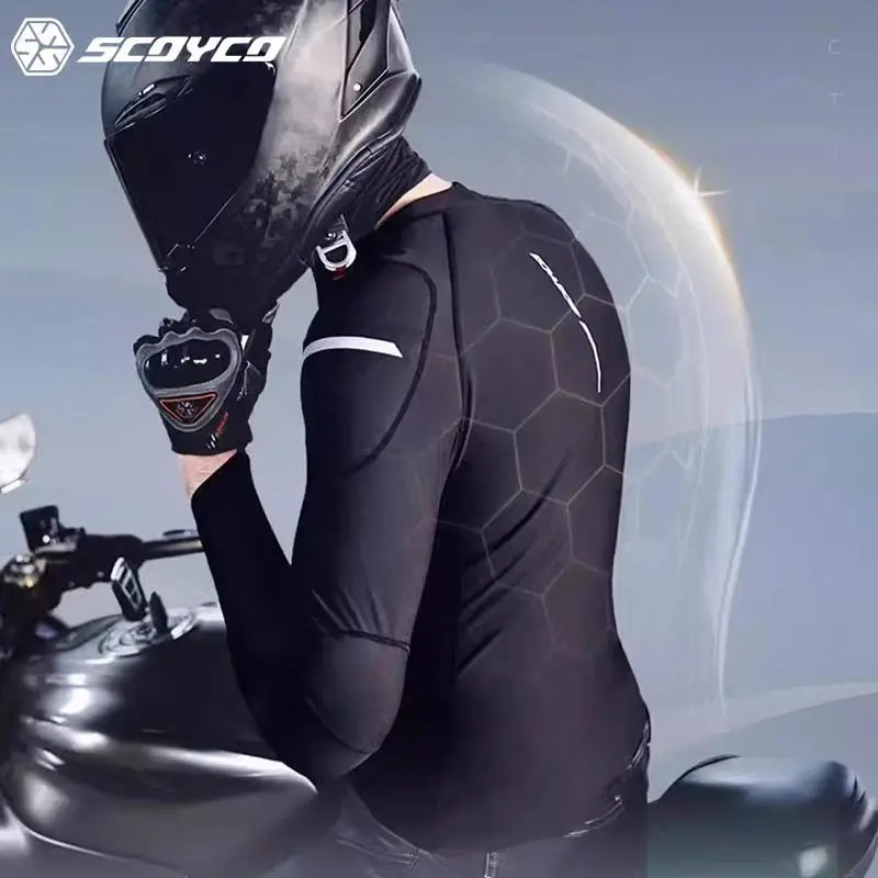 Мужская мотоциклетная броня SCOYCO, летняя дышащая рыцарская одежда для езды на мотоцикле, гоночный костюм, мягкая броня, одежда против борьбы