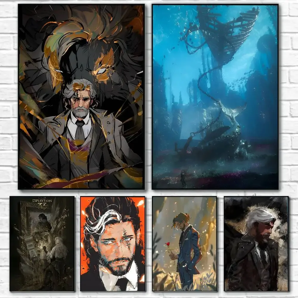 MINISO Art-C-ClairObscur Expedition 33 لعبة المشارك قماش اللوحة المشارك مع المطبوعات غرفة نوم المنزل غرفة المعيشة الديكور Gif #1