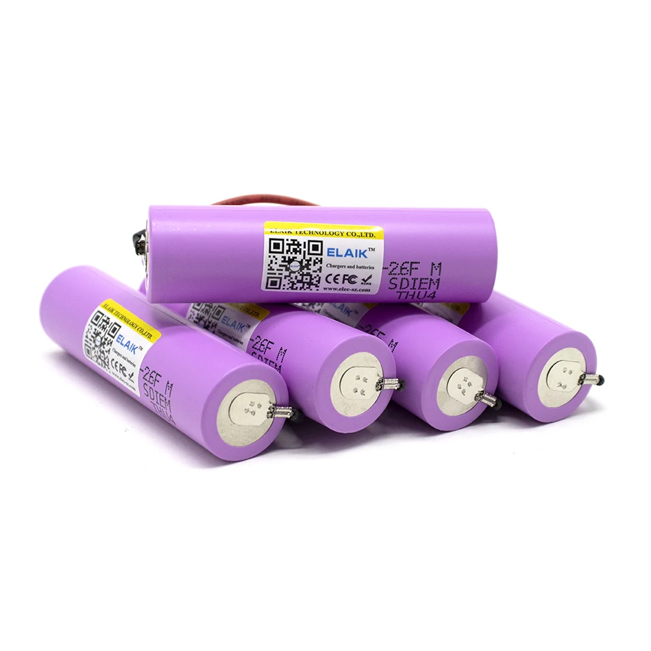 ICR18650 3.7V 2600mAh rechargeable lithium-ion battery Stable performance Strong light flashlight battery pack 26F- Wiring