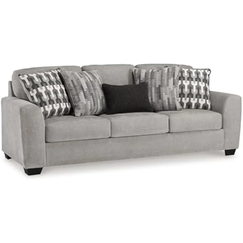 

Signature Design by Ashley Avenal Park Casual Sofa with 5 Toss Pillows, Light Gray