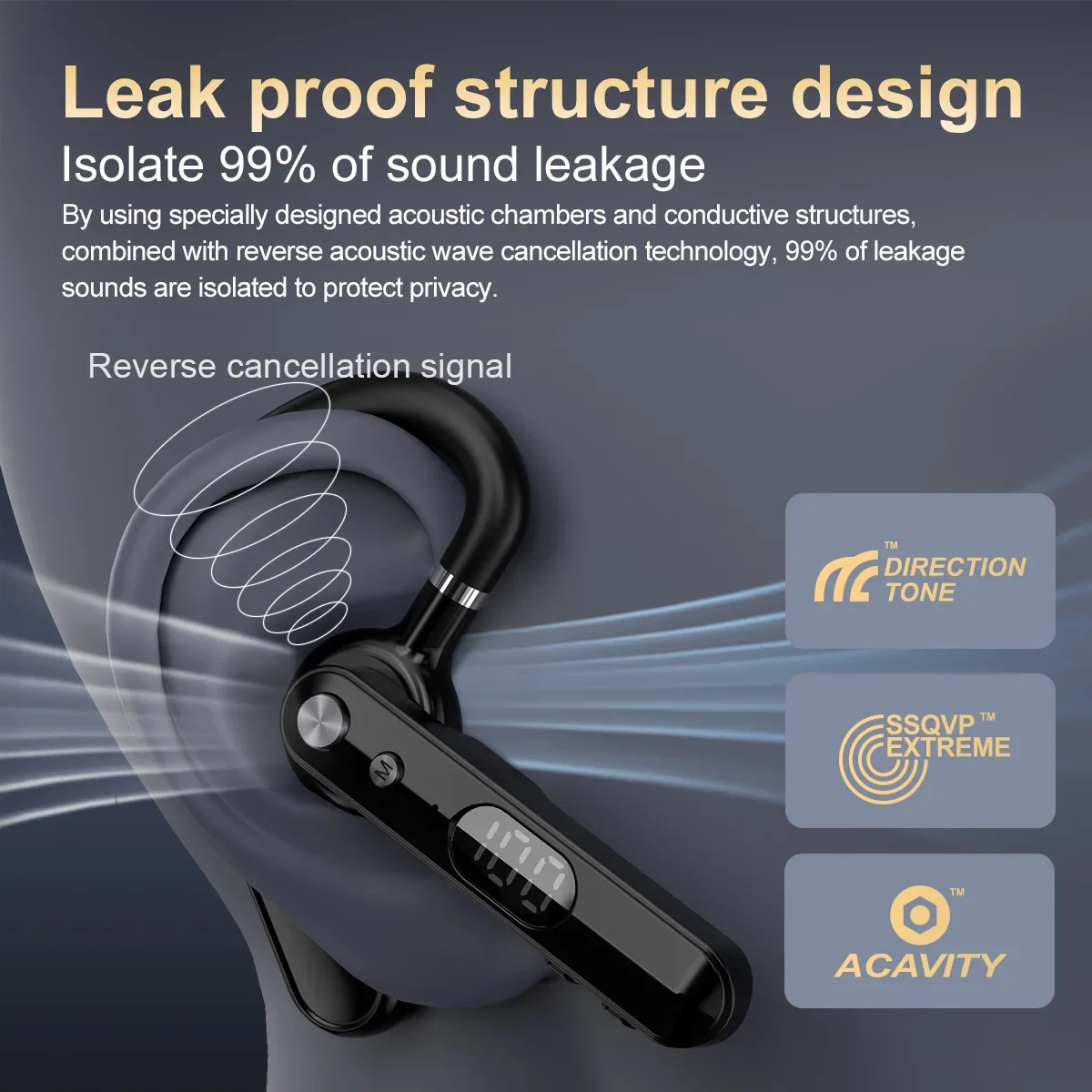 Draadloze Bluetooth-hoofdtelefoon met microfoon Oortelefoon AI Intelligente ruisonderdrukkende handsfree talk-headset Zakelijk rijden