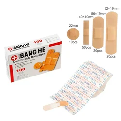 100Pcs Waterproof Band-Aids Breathable Bandages First Aid Medical Anti-Bacteria Wound Plaster Multi Size Travel Emergency Kits