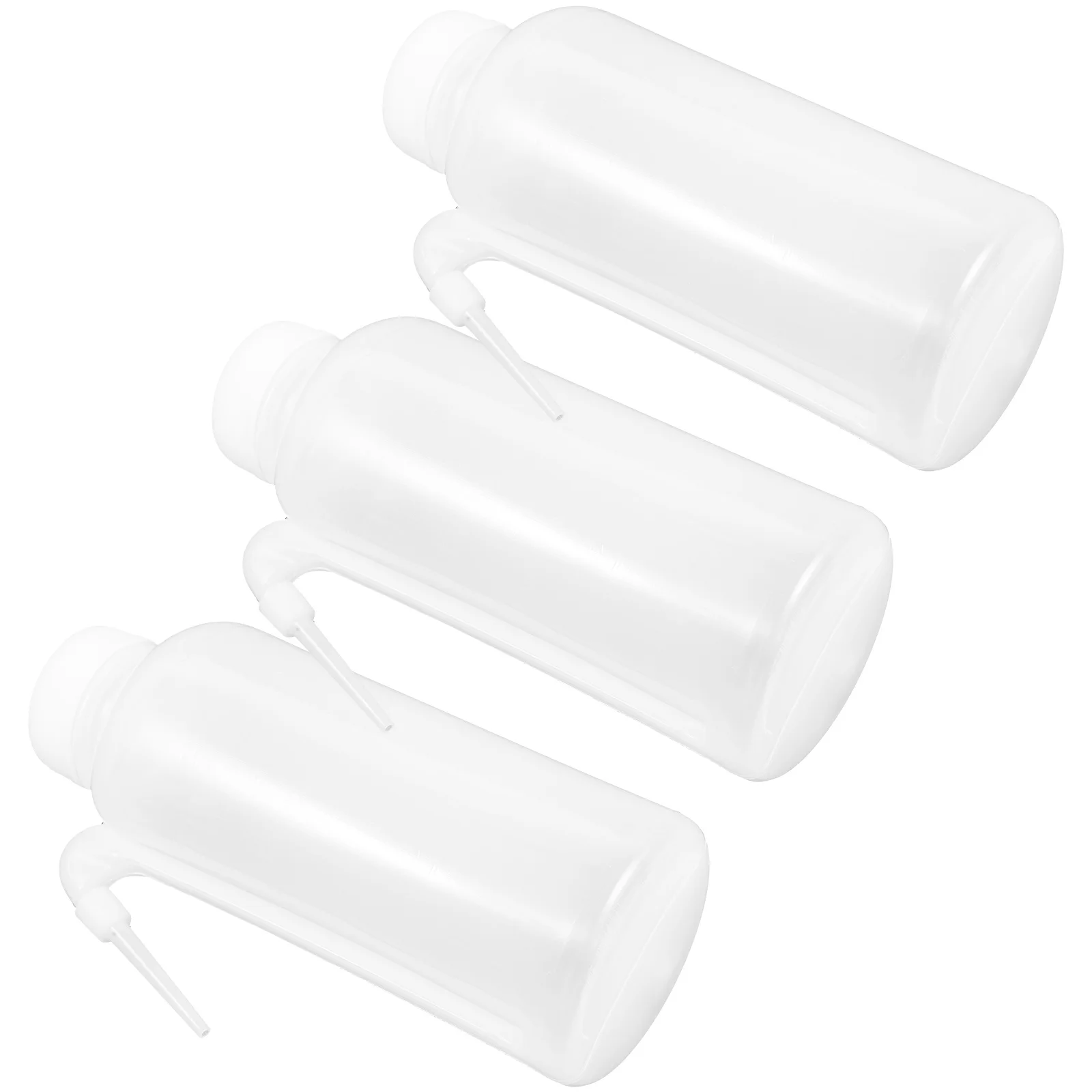 

3 Pcs Large Side Pipe Wash Bottle Water Squeeze Sprayer Bottles White or Cleansing