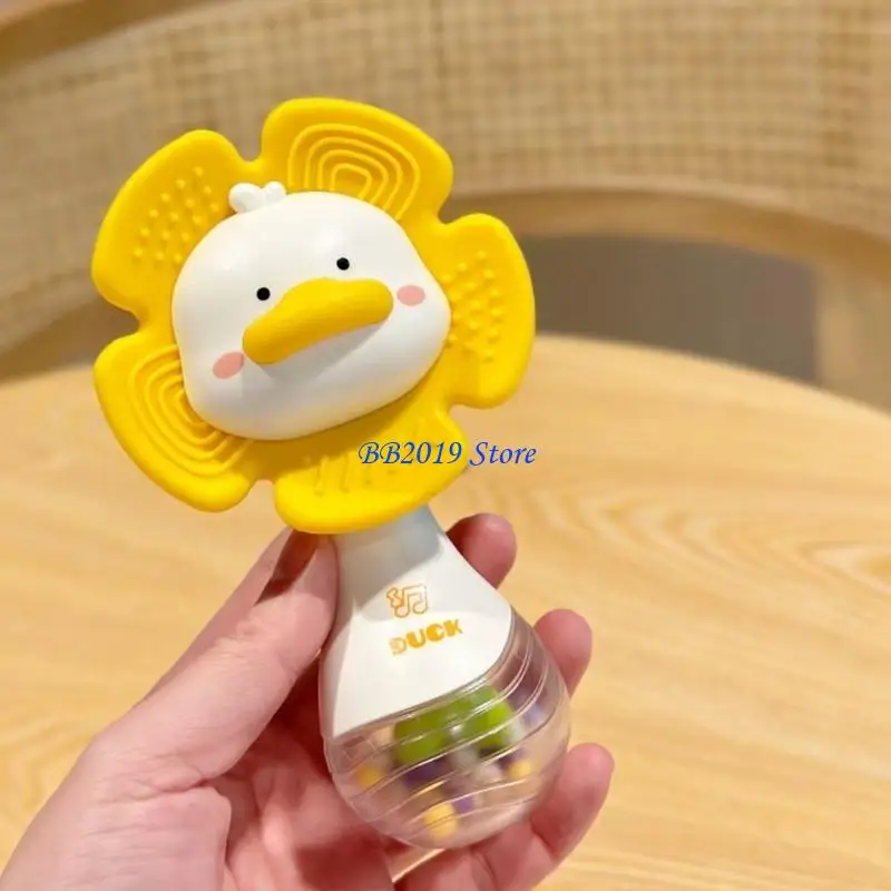 Q0KB 漫画ガラガラおしゃぶり感覚発達玩具幼児のための歯が生える救済とミュージカルシェーカーを組み合わせた赤ちゃんのため