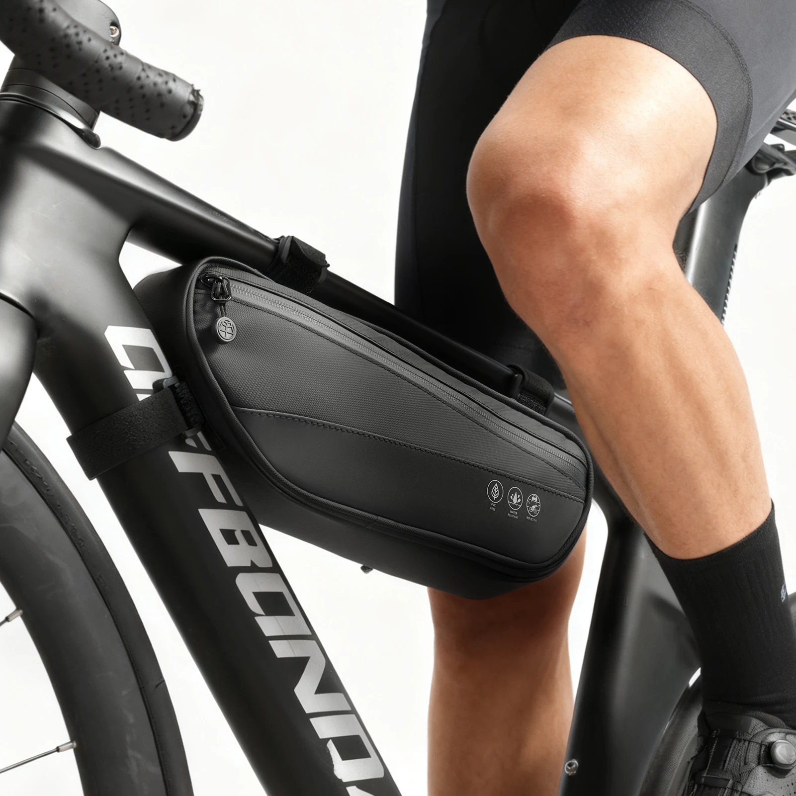 OFFBONDAGE Fahrradtasche 2,1 l Fahrrad-Oberrohrtasche, wasserdicht, reflektierend, Radfahren, Vorderrahmentasche, Reittasche, MTB, Rennrad, Zubehör