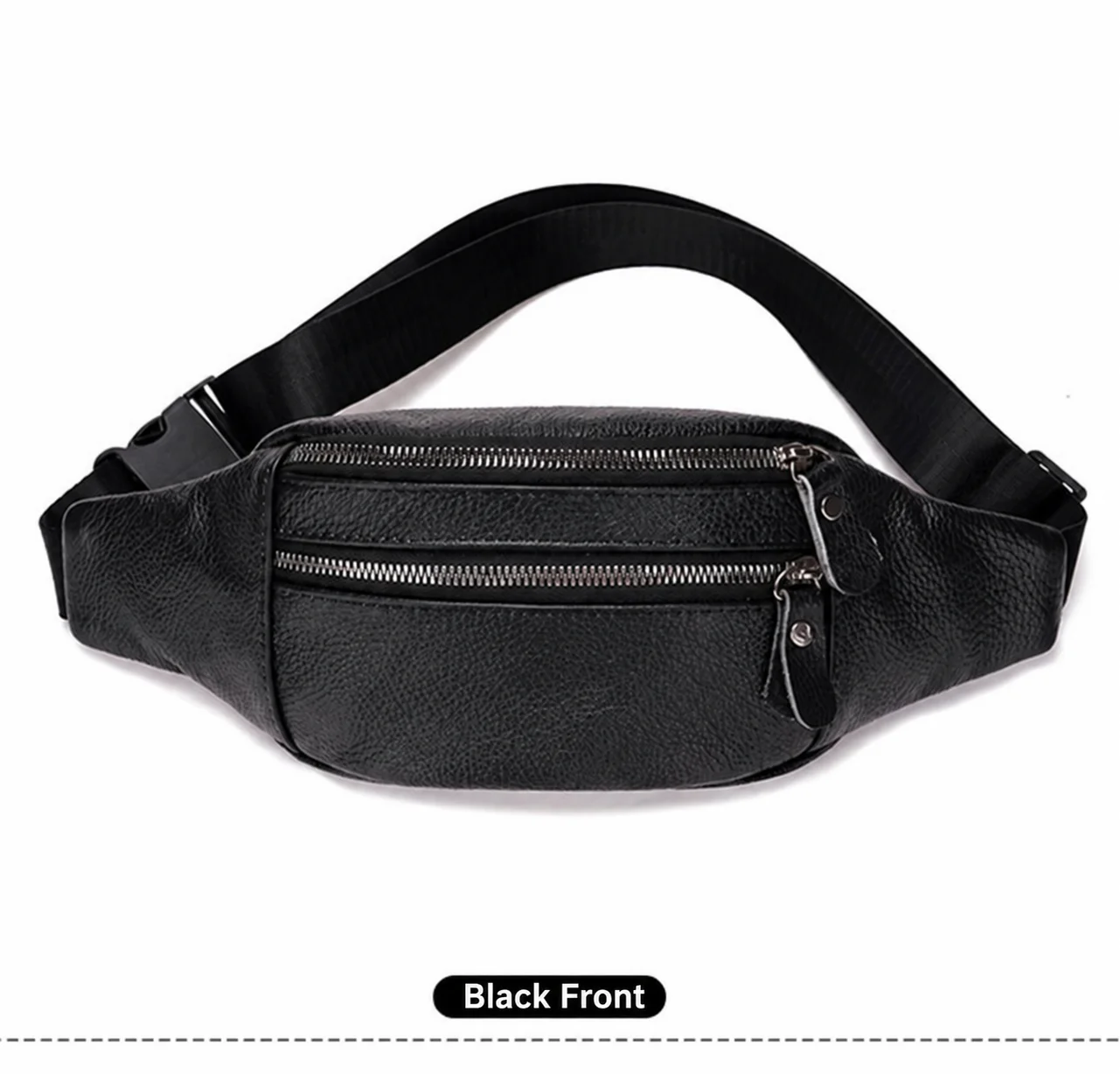 Fanny Pack Large Capacity Phone Bag Full Grain Leather Waist Pack Urban Men'S Waist Pack For Men Phone Storage Daily Casual