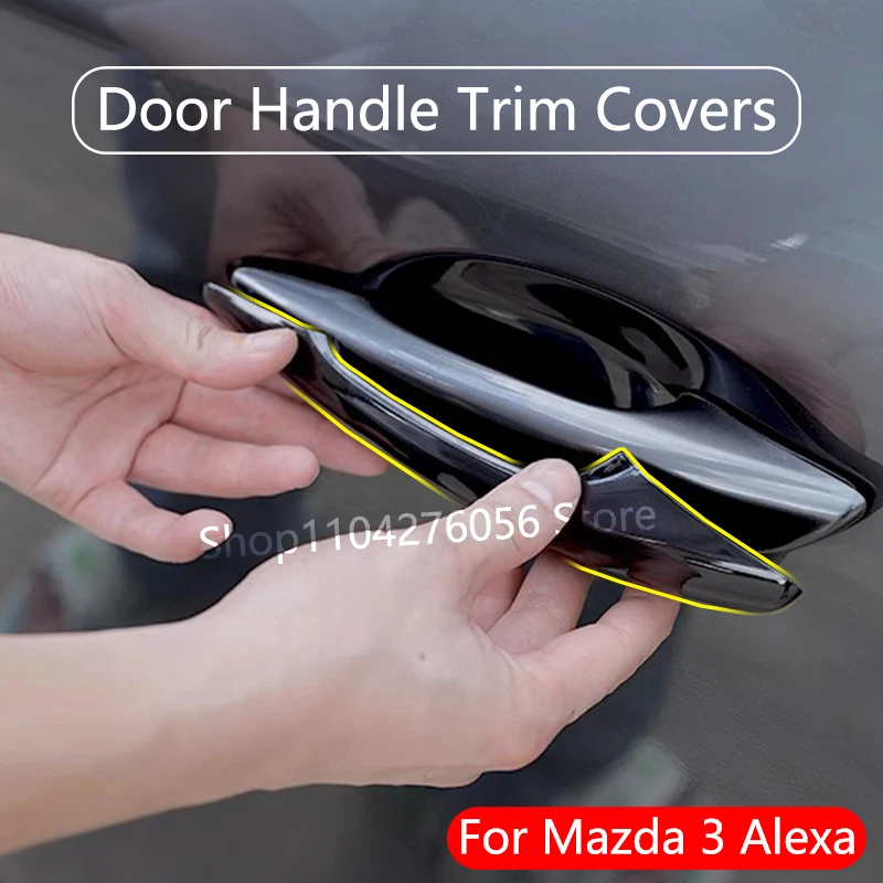 

For Mazda 3 Alexa 2020 2021 2023 2024 2025 Upgraded 4Pcs/set Door Handle Trim Covers Exterior Parts ABS Accessories