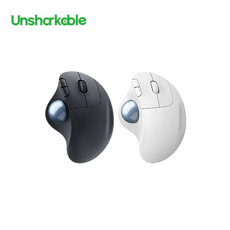 

UNSHARKABLE ERGO M575 Wireless Trackball Mouse Ergonomic Thumb Control 5-Button 2.4GHz Mice for Office PC Mac Design CAD Work