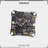 JHEMCU New F411ELVTX F411 Flight Controller 12A 4in1 ESC 5.8G 400mW VTX ELRS 2.4G RX AIO 25.5X25.5mm 1-2S for FPV Drones