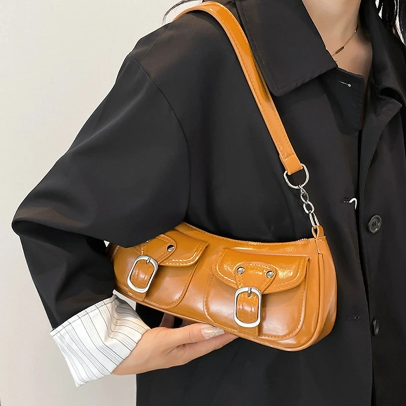 

Винтажная женская повседневная сумка из искусственной кожи с просторной внутренней сумкой под мышками