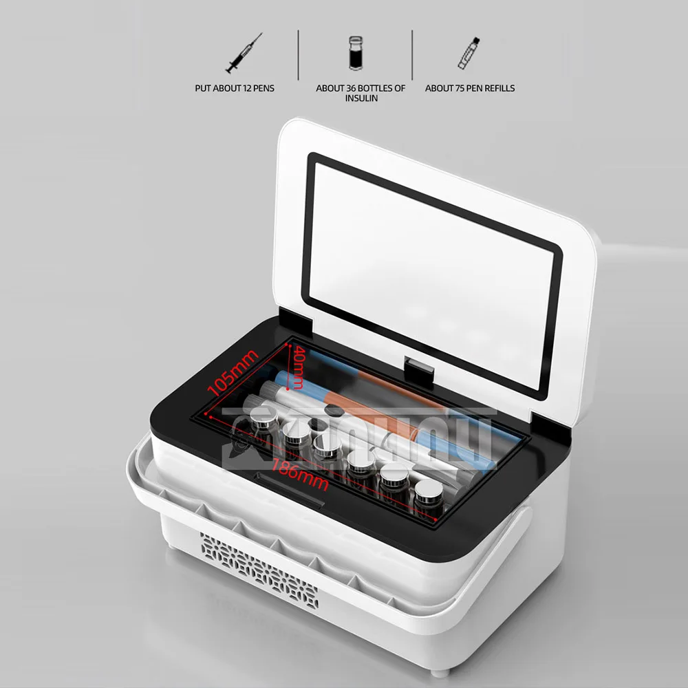 Scatola refrigerata per insulina mini refrigerazione portatile ricarica intelligente a temperatura costante