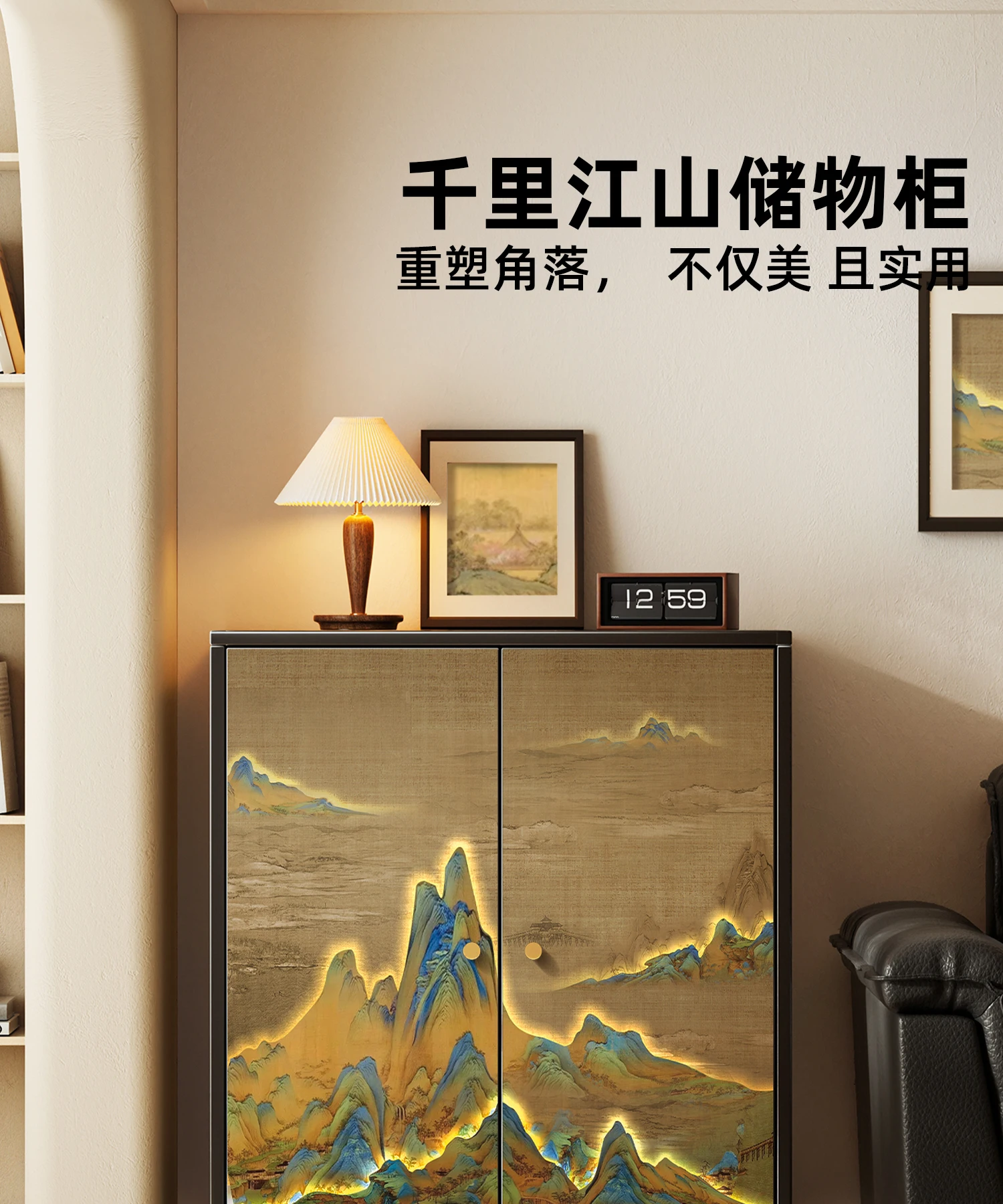 خزانة من الفولاذ في العصور الوسطى، غرفة نوم، خزانة بجانب السرير، فاخرة خفيفة، غرفة معيشة راقية، خزانة، خزانة حديدية، خزانة تخزين قديمة #5