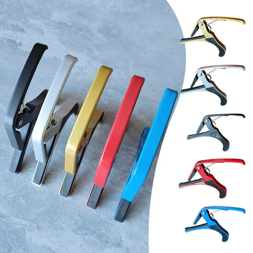 1PCS Plastic Guitar Capo for Acoustic Electric Guitars Classic Guitar Capo Ukulele Capo with Bridge Pin Puller W6I4