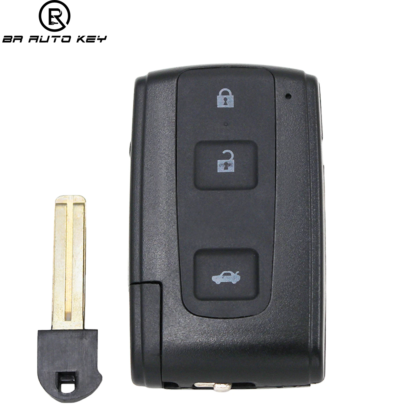 

Keyless 3 Buttons Remote Smart Car Key Cover Fob For Toyota Prius Crown Vers Corolla 2002-2009 Toy40 With Uncut spare Key Blade