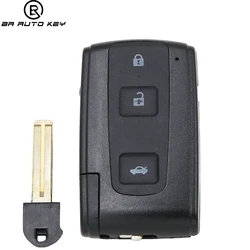 Keyless 3 botões remoto inteligente carro chave capa fob para toyota prius coroa vers corolla 2002-2009 toy40 com lâmina de chave de reposição sem corte