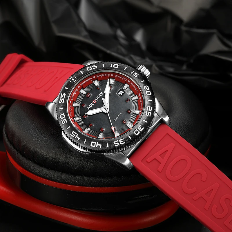 Reloj de moda informal para hombre, resistente al agua, calendario luminoso, multifuncional