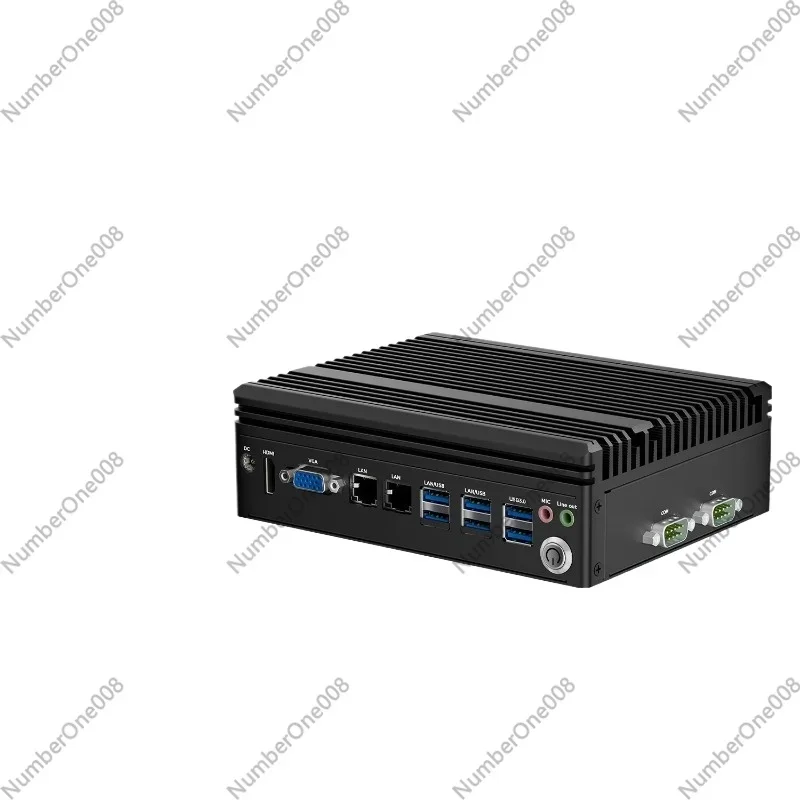 4 LAN Ports Multi COM Fanless Industrial Mini PC, Low Power RS232/485 for Vision CNC Machine Control