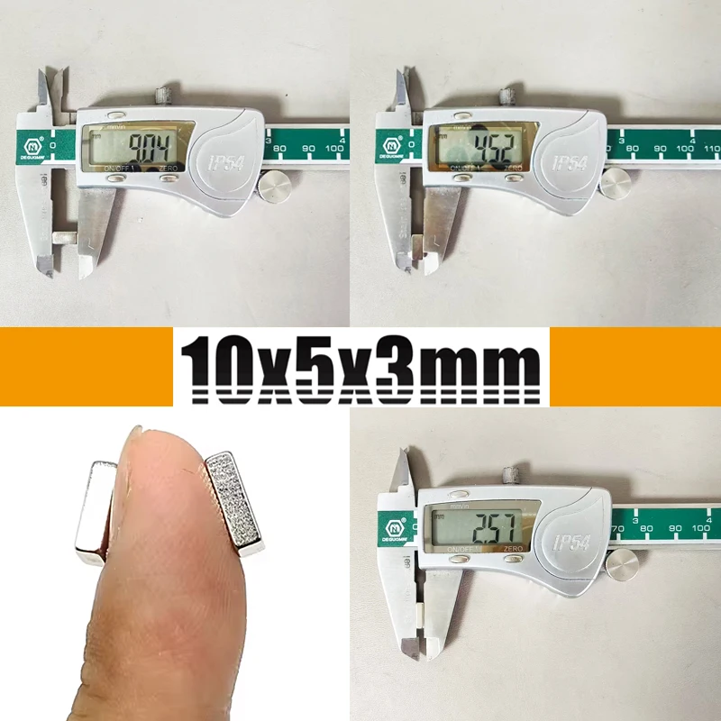 20–300 Stück 10 x 5 x 3 mm Magnet N35 NdfeB Permanentmagnet, quadratische Form, starker Neodym-Kühlschrankmagnet, 10 x 5 x 3 mm Zubehör – Detail 3