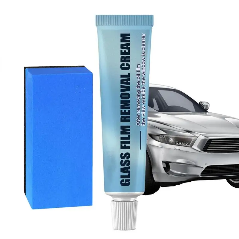 

Car Glass Cleaner Heavy Duty Glass Cleaner With Sponge Water Stain Remover For Glass Shower Door And Car Window Glass Cleaning