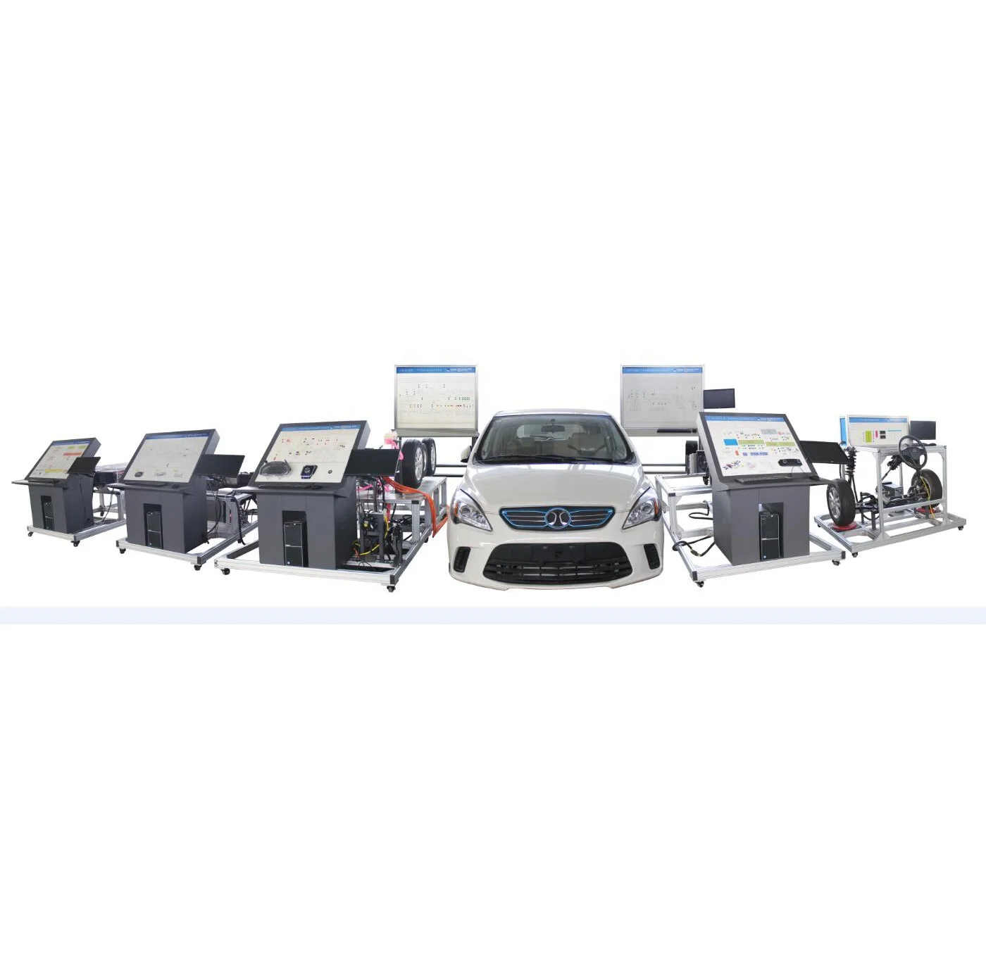 Pure Electric Car Complete Car Intelligent Training Bench Teaching Model Auto Training Equipment Vehicle Teaching System