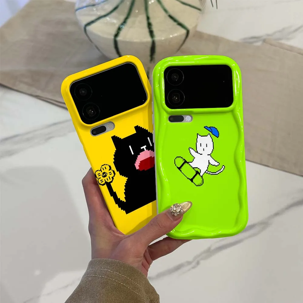 

Cat Skateboard Hat Phone Case For Xiaomi Mi 11 11i 11X 12T 17 15 NE Pro Lite Max Wave Oil Film